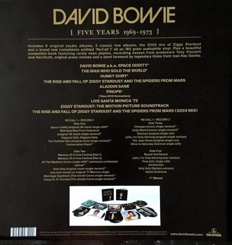 David Bowie Five Years 1969-1973 - Sealed + Mailer UK Vinyl Box David Bowie Five Years 1969-1973 - Sealed + Mailer UK Vinyl Box